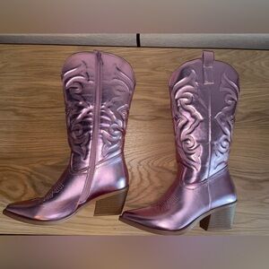 Pink Western Boots